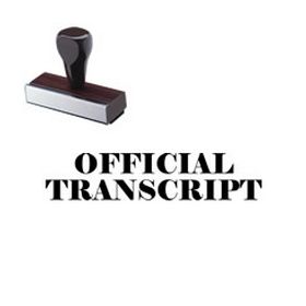 Large Official Transcript Rubber Stamp Acorn Sales 