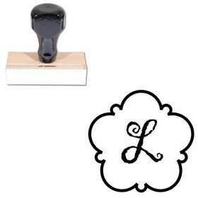 Self-Inking Gigi Custom Initial Stamper, Customized Alphabet Rubber Stamp,  Grading Stamp, Round Design, Imprint Size 1-5/8, 11 Ink Color Choices