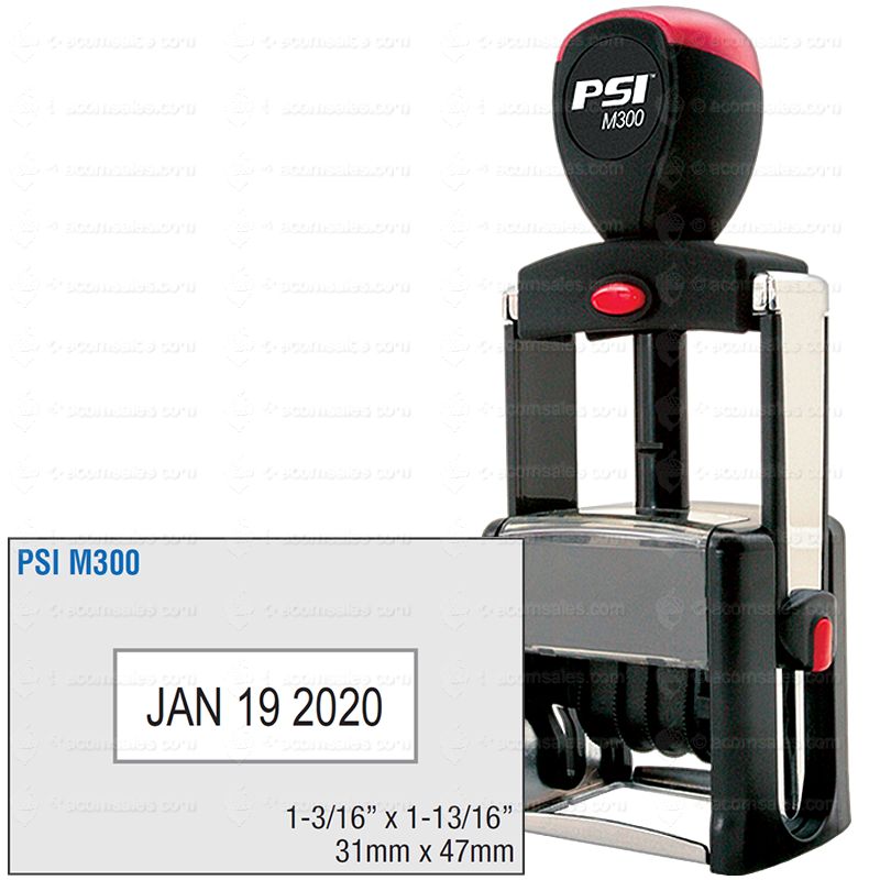 Heavy Duty Date Stamp with APPROVED Self Inking Stamp - RED INK 